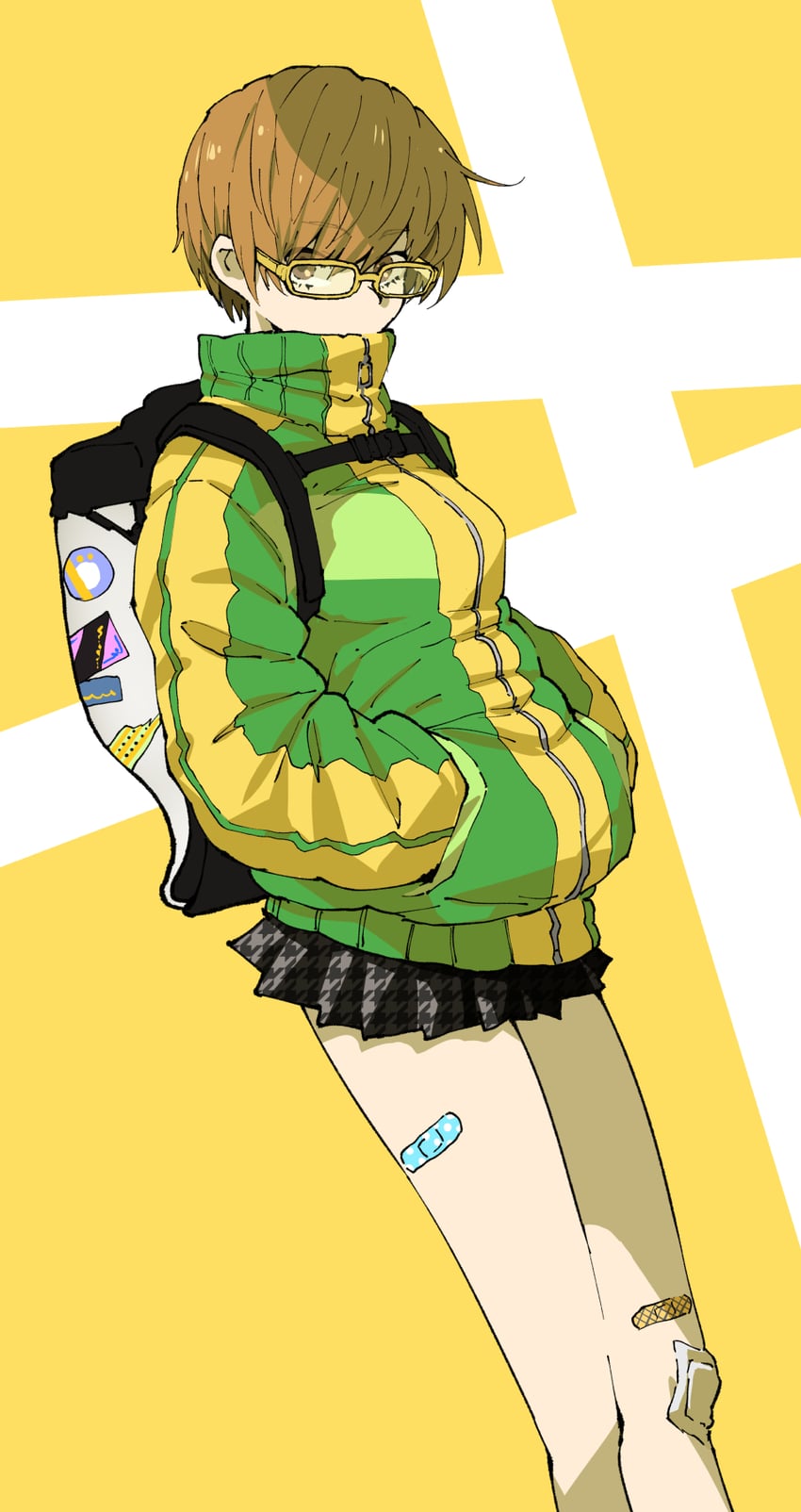 satonaka chie (persona and 1 more) drawn by henriiku_(ahemaru)