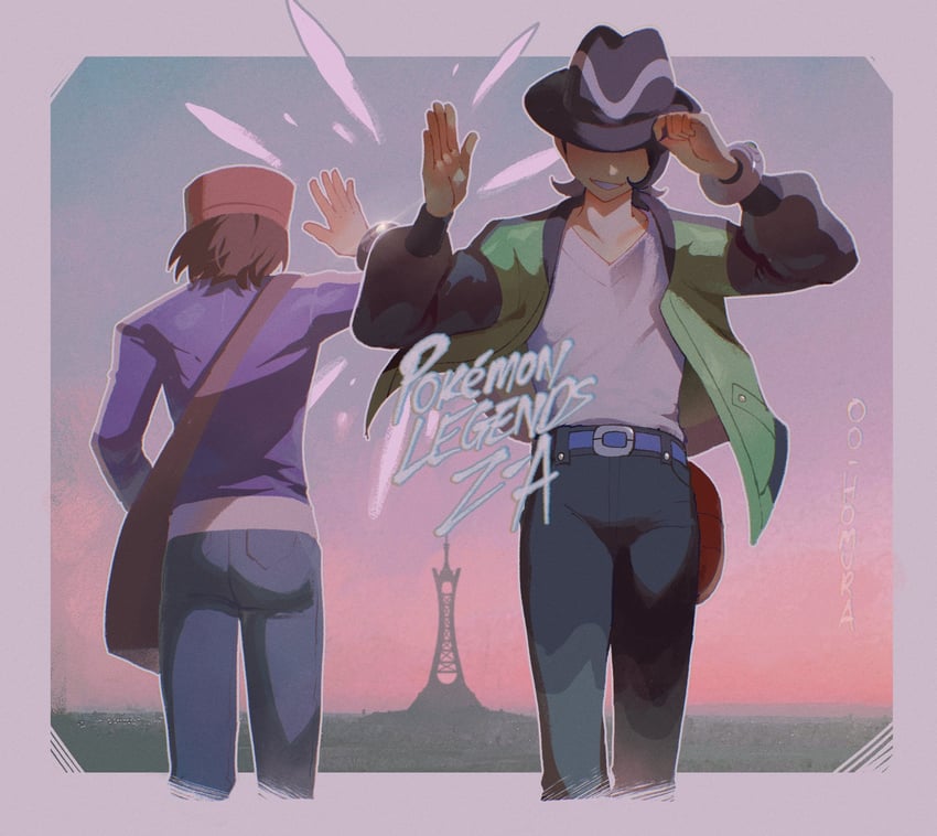 calem and paxton (pokemon and 2 more) drawn by nyantcha