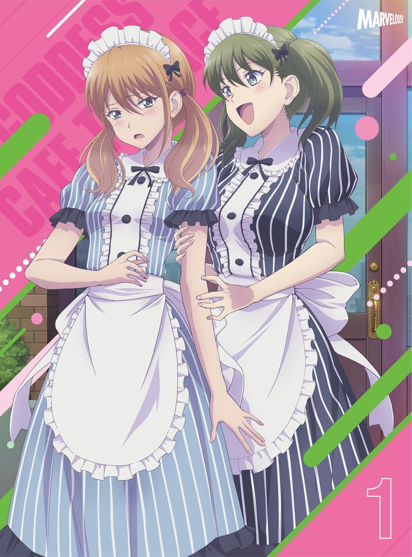 tsukishima riho and chiyoda ririka (megami no cafe terrace and 1 more) drawn by noguchi_masatsune
