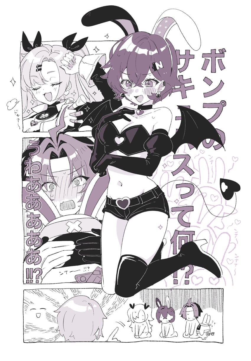 belle, wise, nicole demara, asaba harumasa, and asaboo (zenless zone zero) drawn by yuchizero