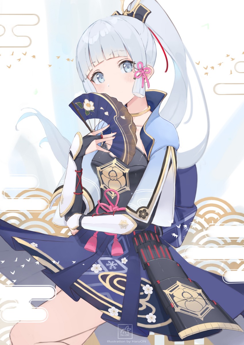 kamisato ayaka (genshin impact) drawn by haru_on