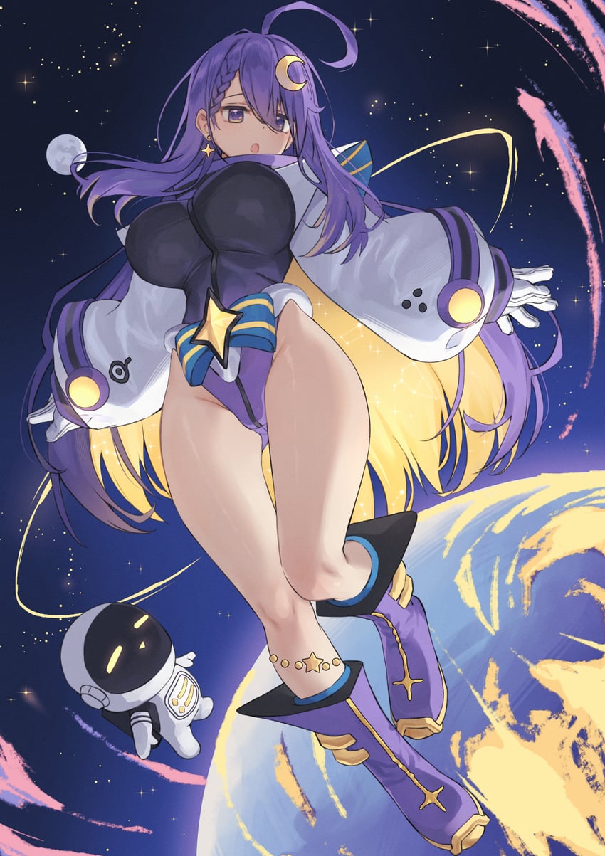 moona hoshinova and moonabito (hololive and 1 more) drawn by kangbus