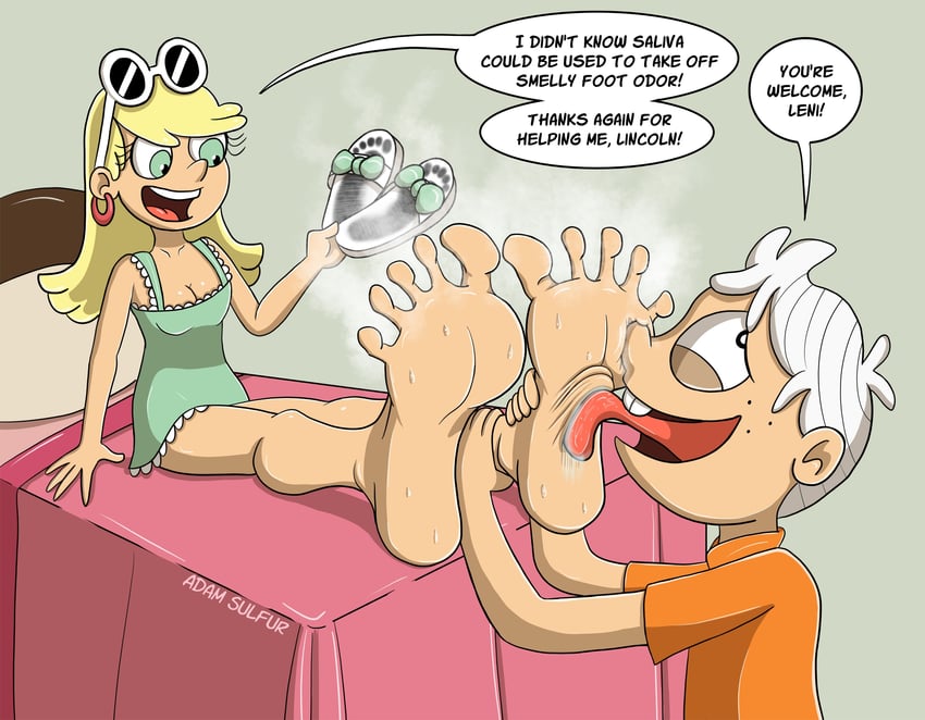lincoln loud and leni loud (the loud house) drawn by adam_sulfur