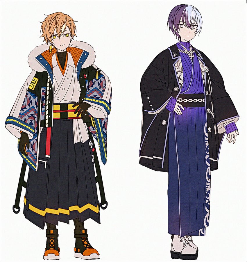 shinonome akito and aoyagi touya (project sekai) drawn by hakusai_(tiahszld)