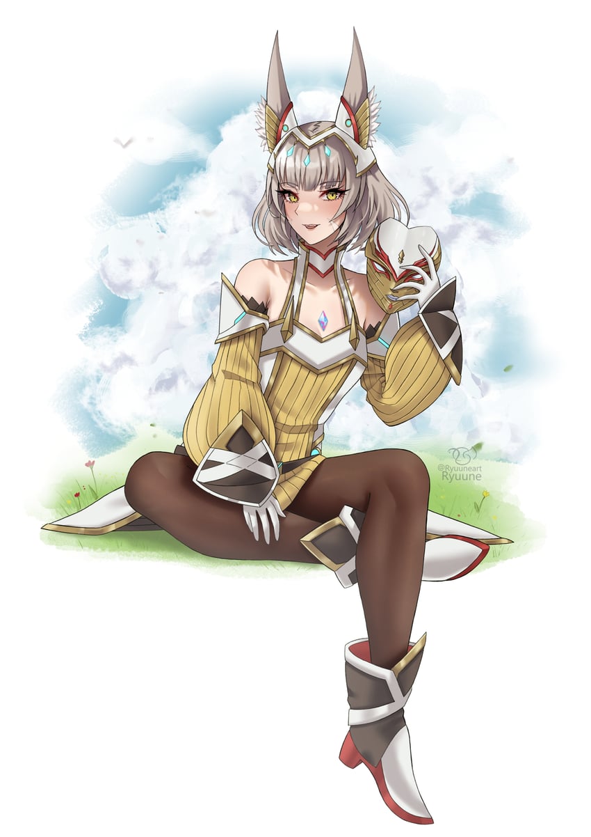 nia (xenoblade chronicles and 1 more) drawn by ryuuneart