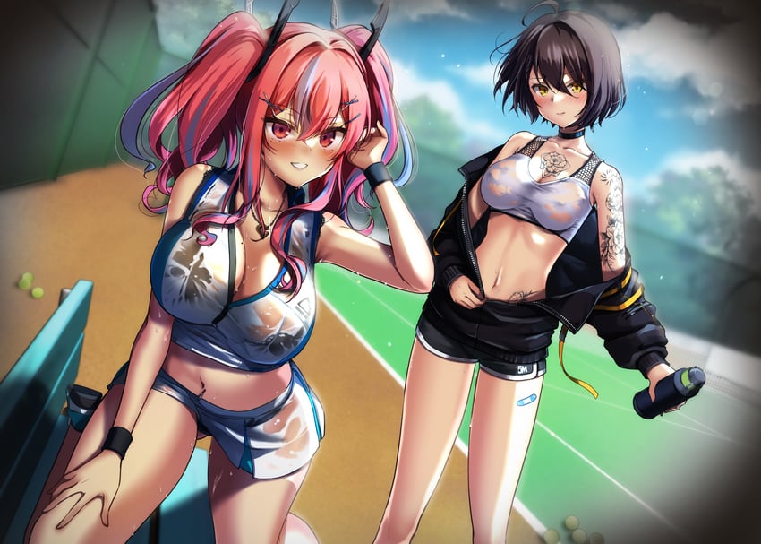 bremerton and baltimore (azur lane) drawn by watari_laboratory