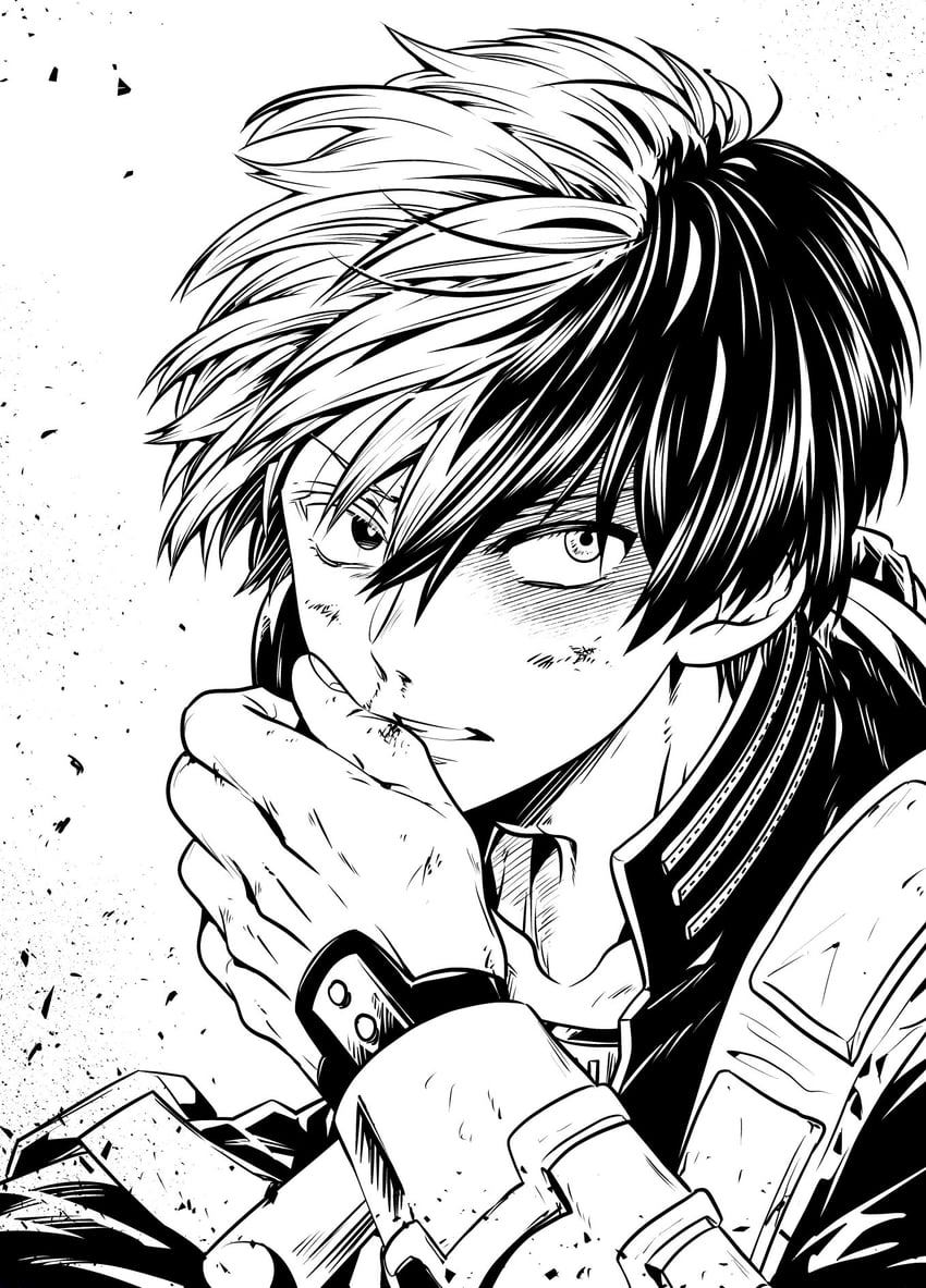 todoroki shoto (boku no hero academia) drawn by ikuhashi_muiko