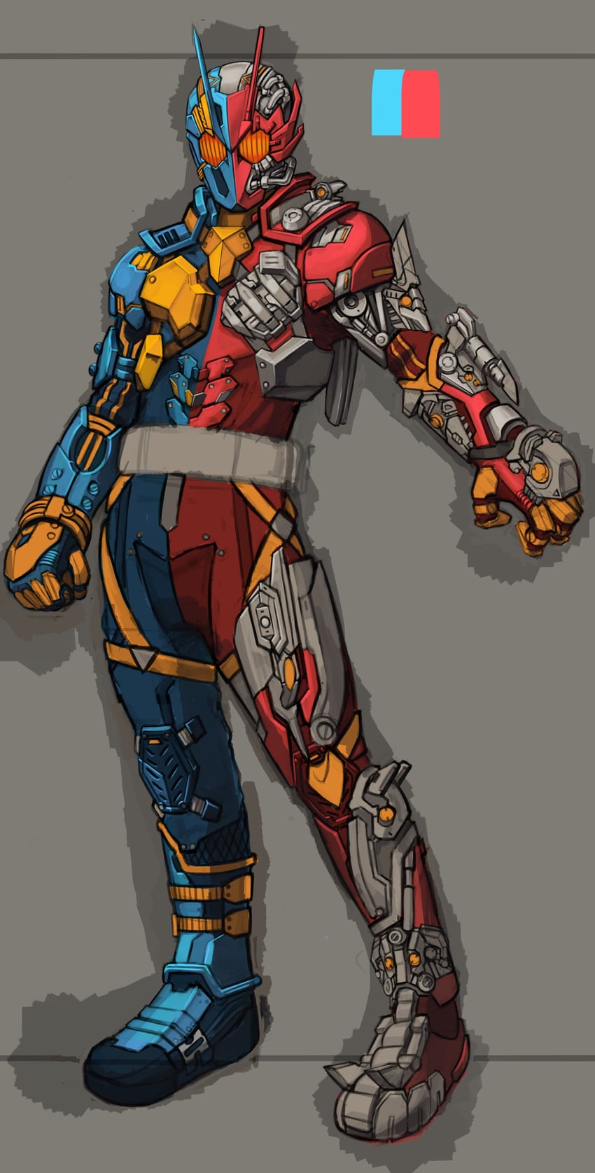 kamen rider zero-one and kikaider (kamen rider and 2 more) drawn by skaphel
