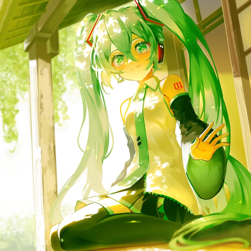 hatsune miku (vocaloid) drawn by saihate_(d3)
