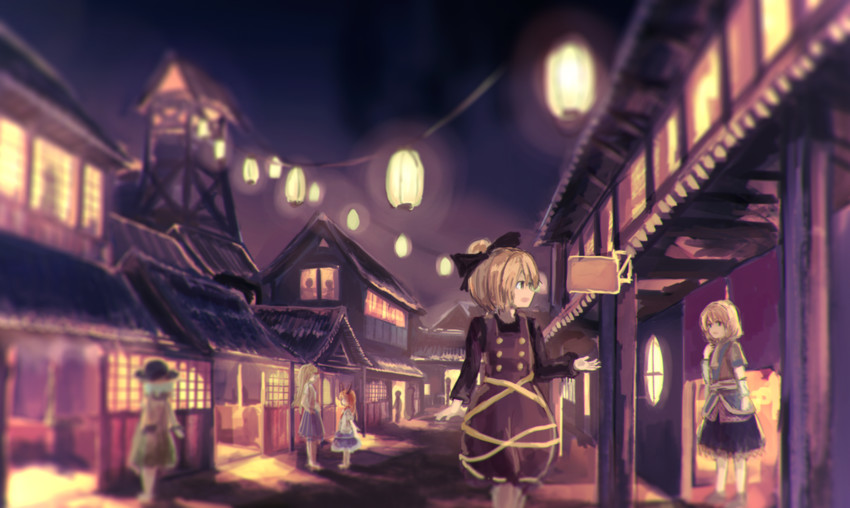 komeiji koishi, ibuki suika, mizuhashi parsee, hoshiguma yuugi, and kurodani yamame (touhou and 1 more) drawn by saltlaver