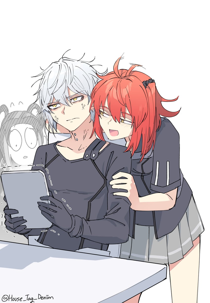 fujimaru ritsuka, kadoc zemlupus, and taisui xingjun (fate and 1 more) drawn by house_tag_denim