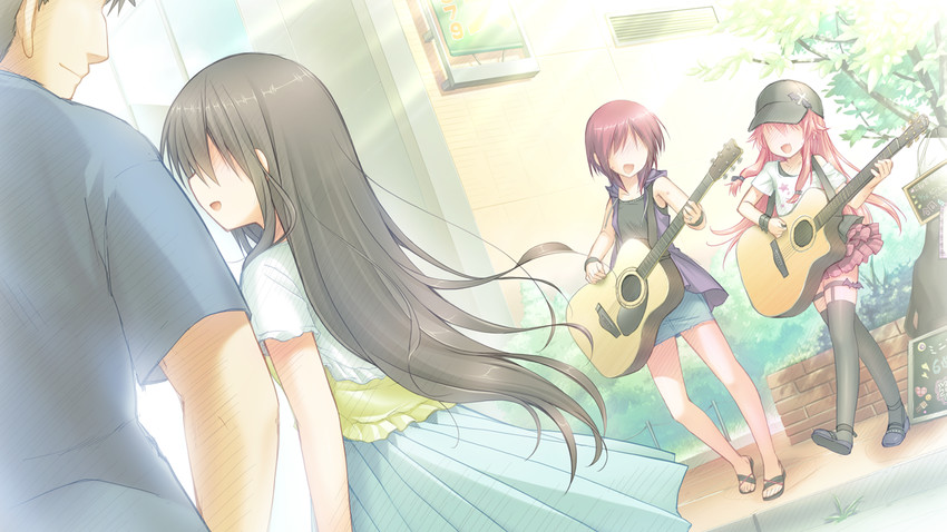 yui, iwasawa masami, and matsushita (angel beats!) drawn by na-ga