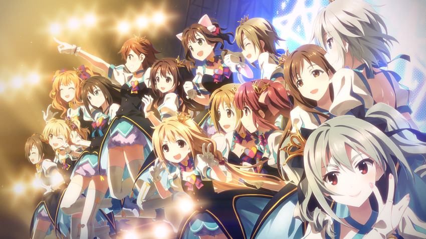 shibuya rin, shimamura uzuki, kanzaki ranko, futaba anzu, nitta minami, and 9 more (idolmaster and 1 more) drawn by yuuki_tatsuya