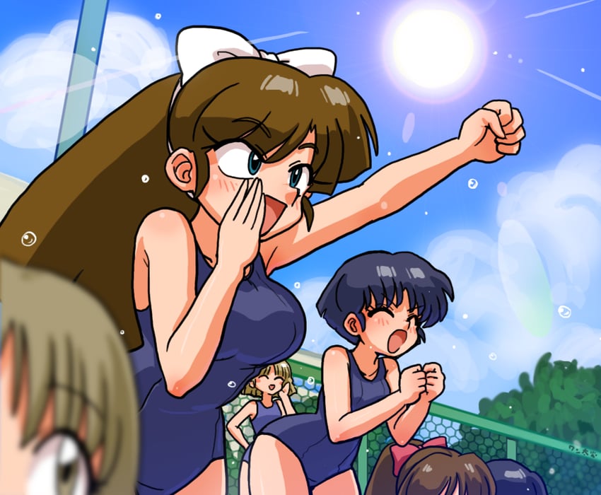 tendou akane and kuonji ukyou (ranma 1/2) drawn by wanta_(futoshi)