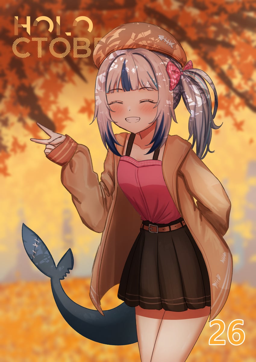 gawr gura (hololive and 1 more) drawn by sharkudon