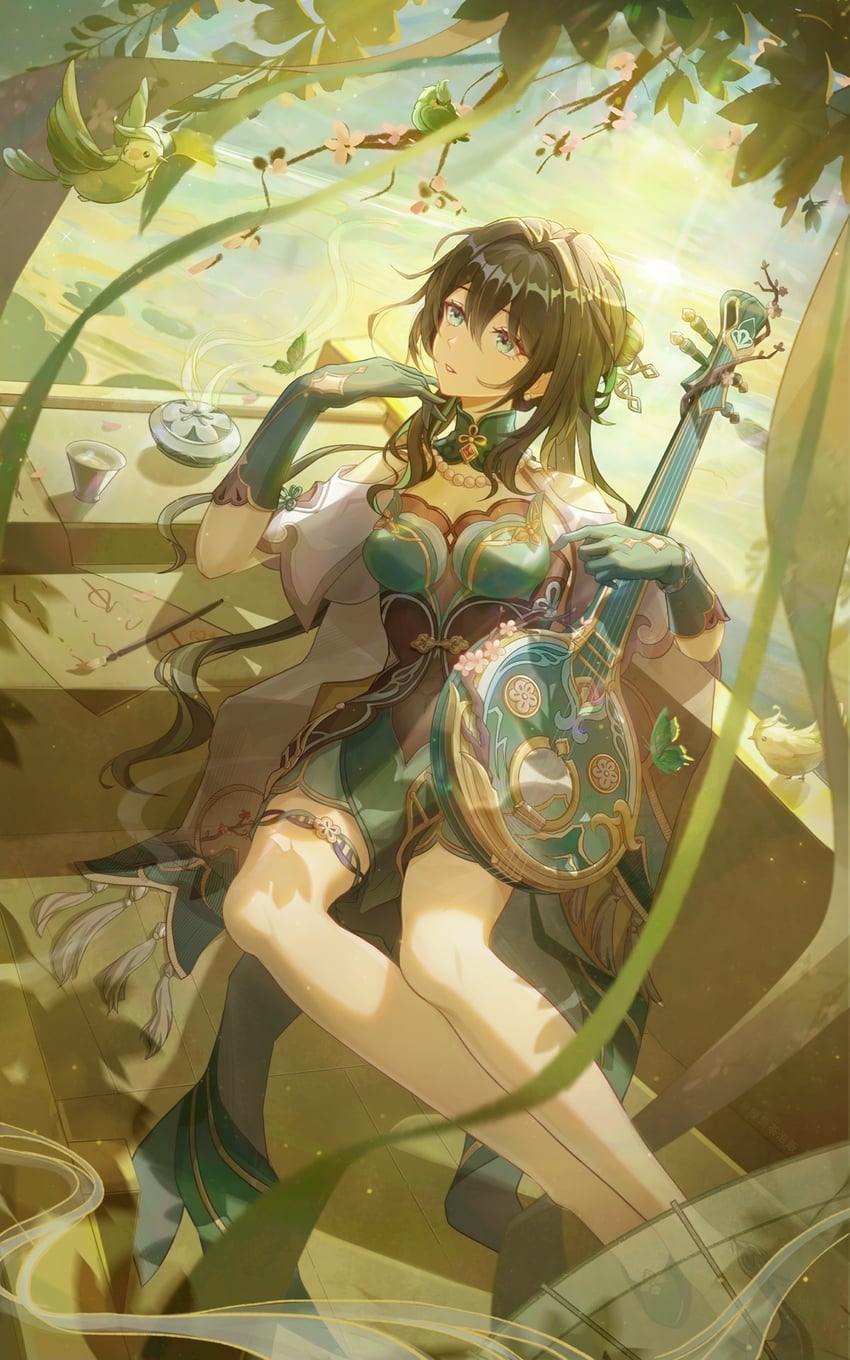 ruan mei (honkai and 1 more) drawn by manyu_chapaofan