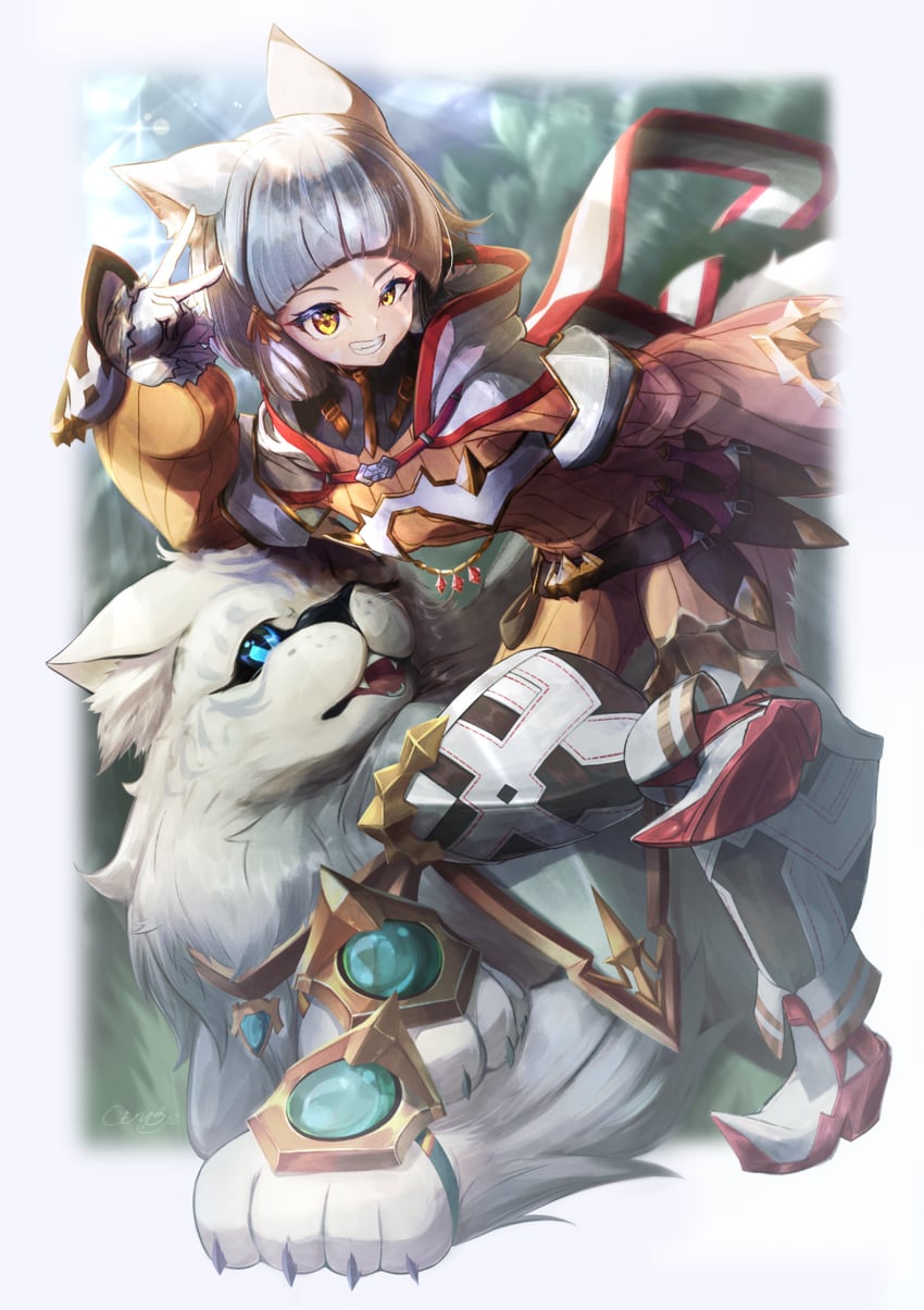 nia and dromarch (xenoblade chronicles and 1 more) drawn by ciro46p
