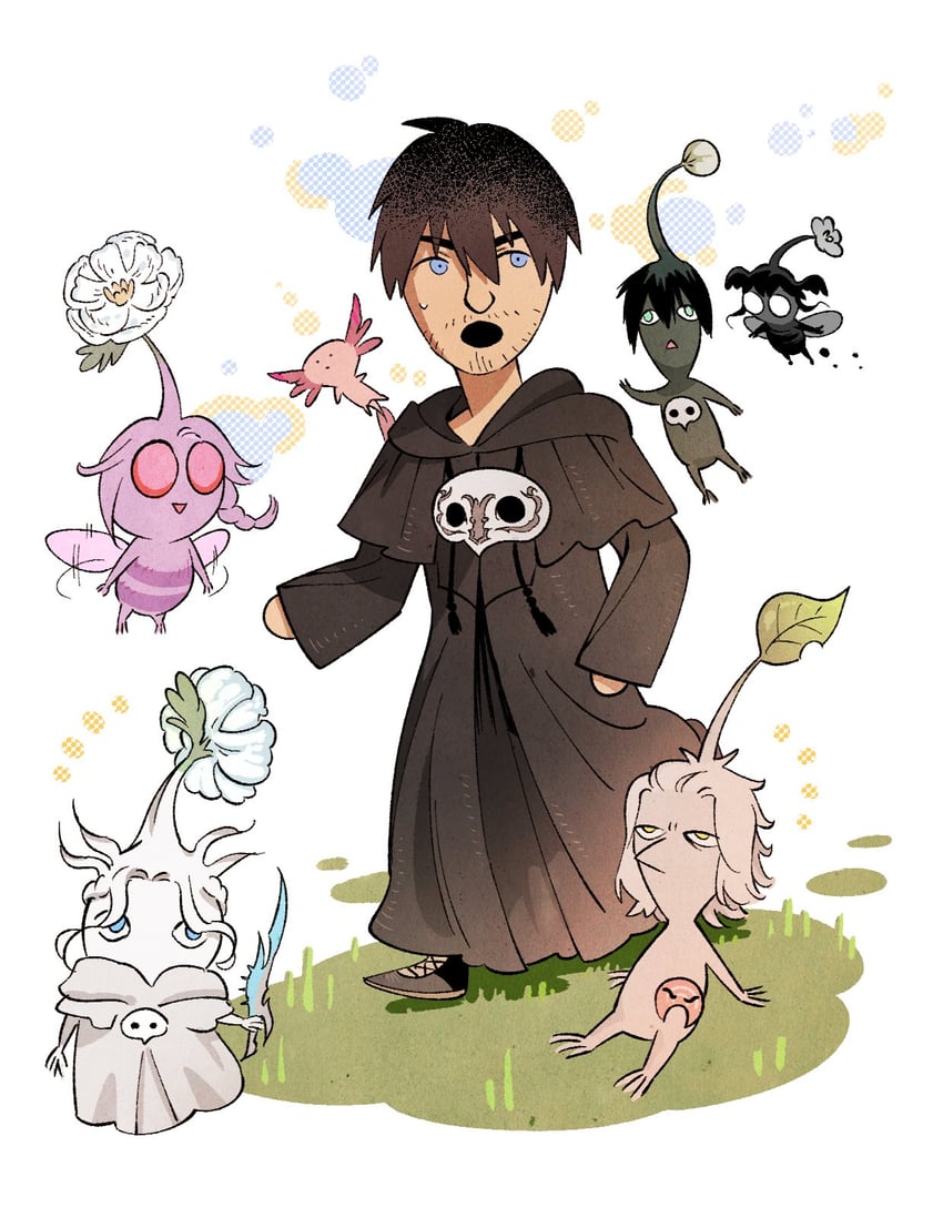 warrior of light, venat, emet-selch, meteion, mii, and 2 more (final fantasy and 2 more) drawn by 5altybitter5