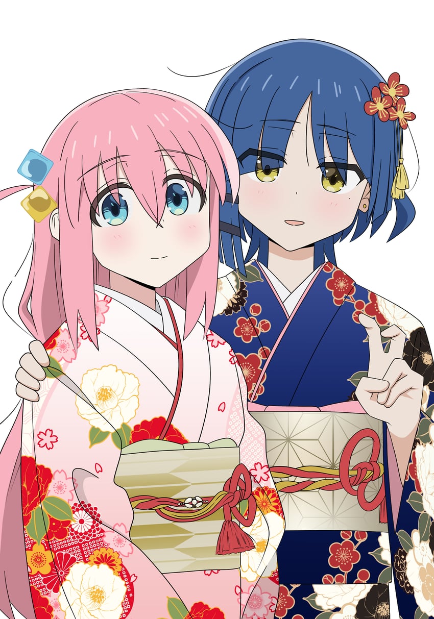 gotoh hitori and yamada ryo (bocchi the rock!) drawn by hoite_(11922960_ze)