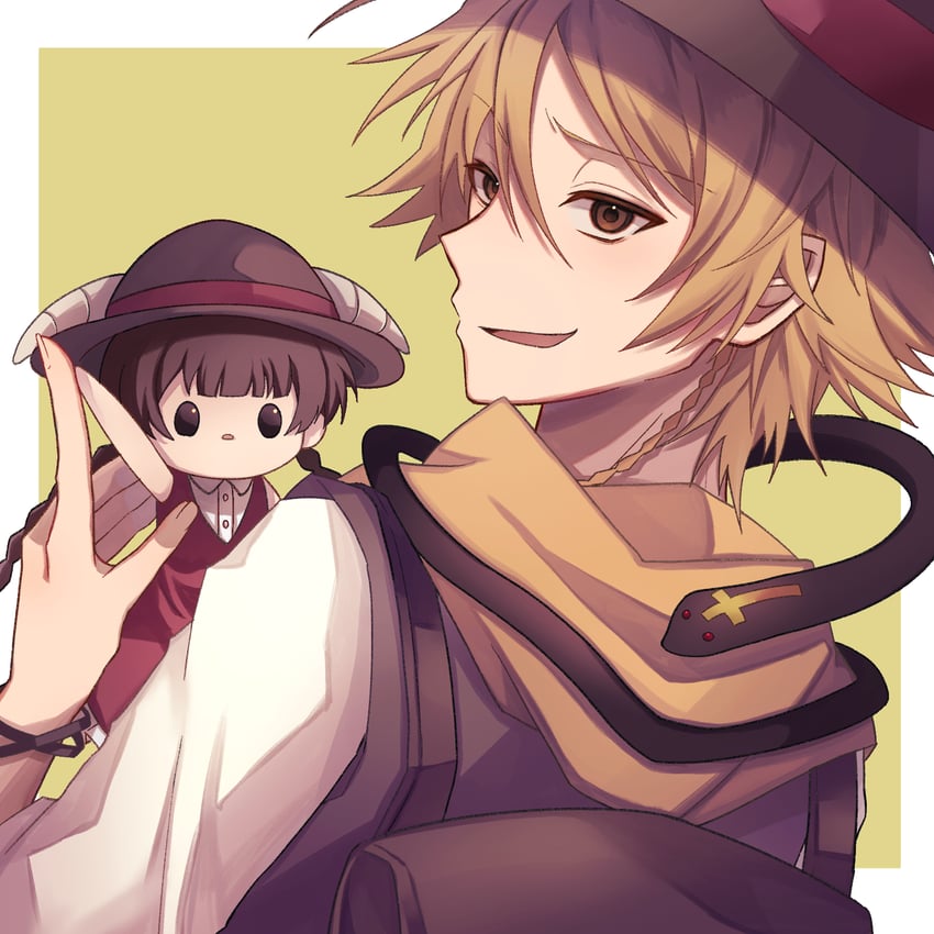 alicein mikuni and doubt doubt (servamp) drawn by nathu_mochi