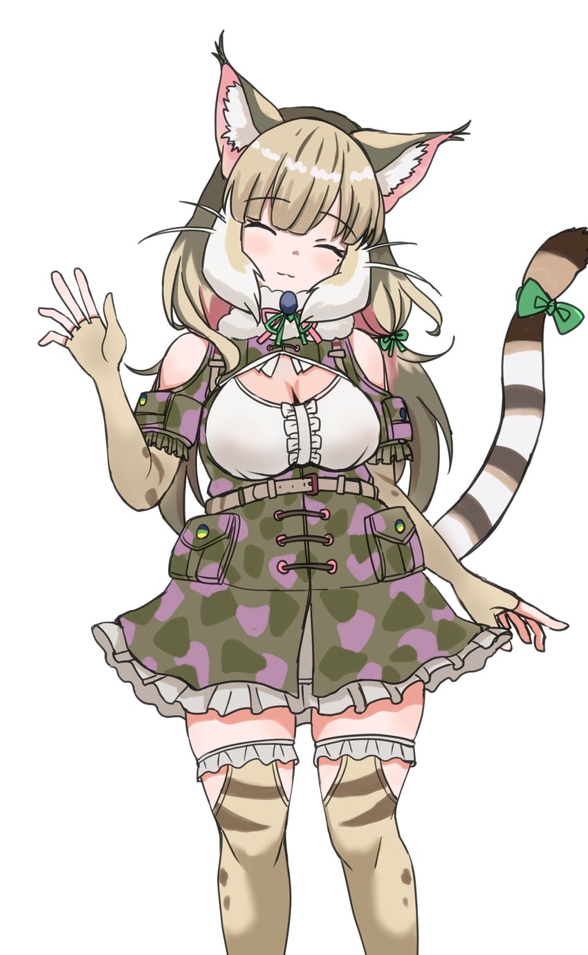 jungle cat (kemono friends and 1 more) drawn by lipton_(artist)