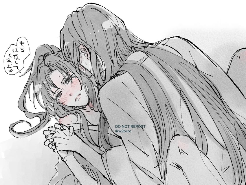 wei wuxian and lan wangji (modao zushi) drawn by w2biiro