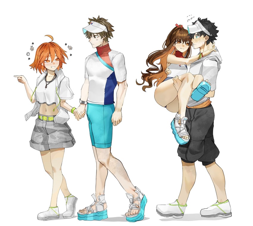 fujimaru ritsuka and kishinami hakuno (fate and 1 more) drawn by obazzotto