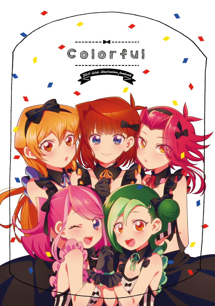 tenjouin asuka, izayoi aki, hiiragi yuzu, mazaki anzu, and mizuki kotori (yu-gi-oh! and 5 more) drawn by mommorua