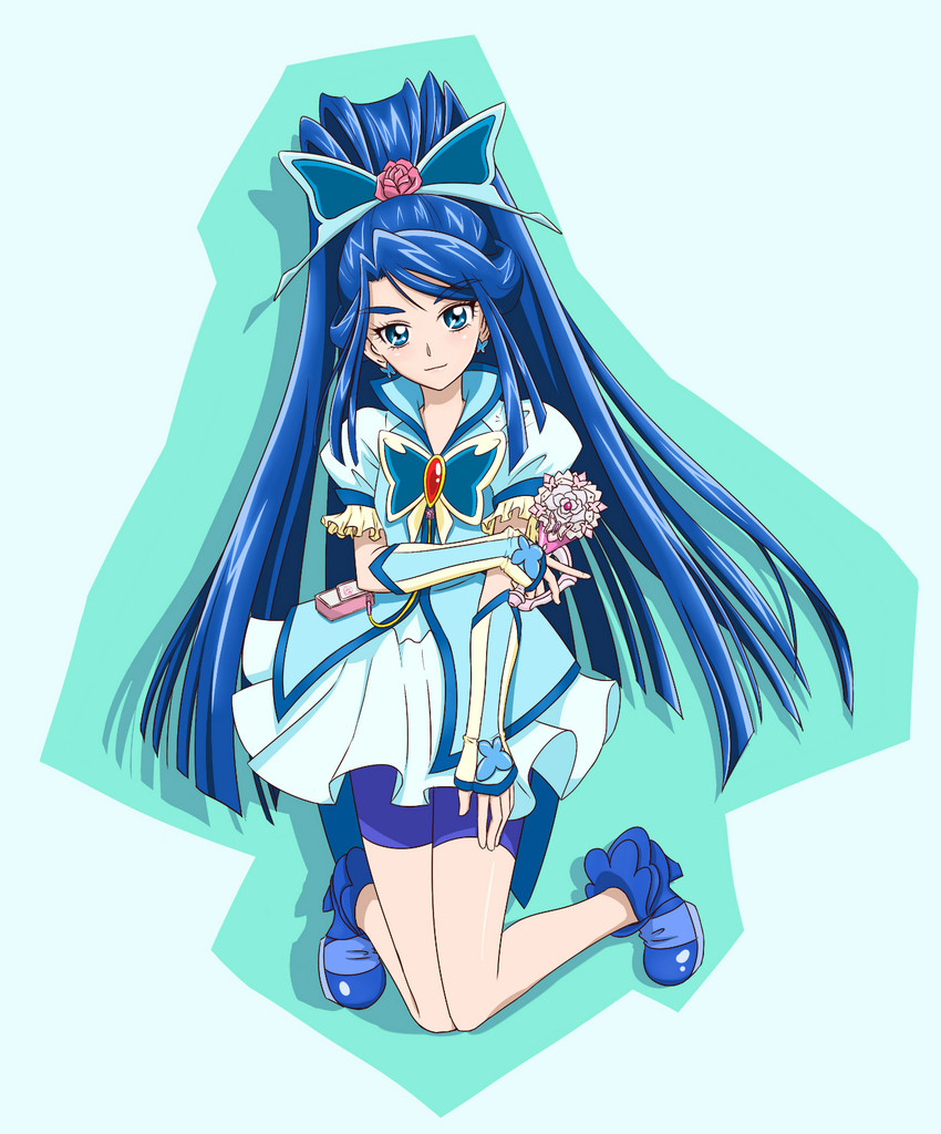 minazuki karen and cure aqua (precure and 2 more) drawn by evalet