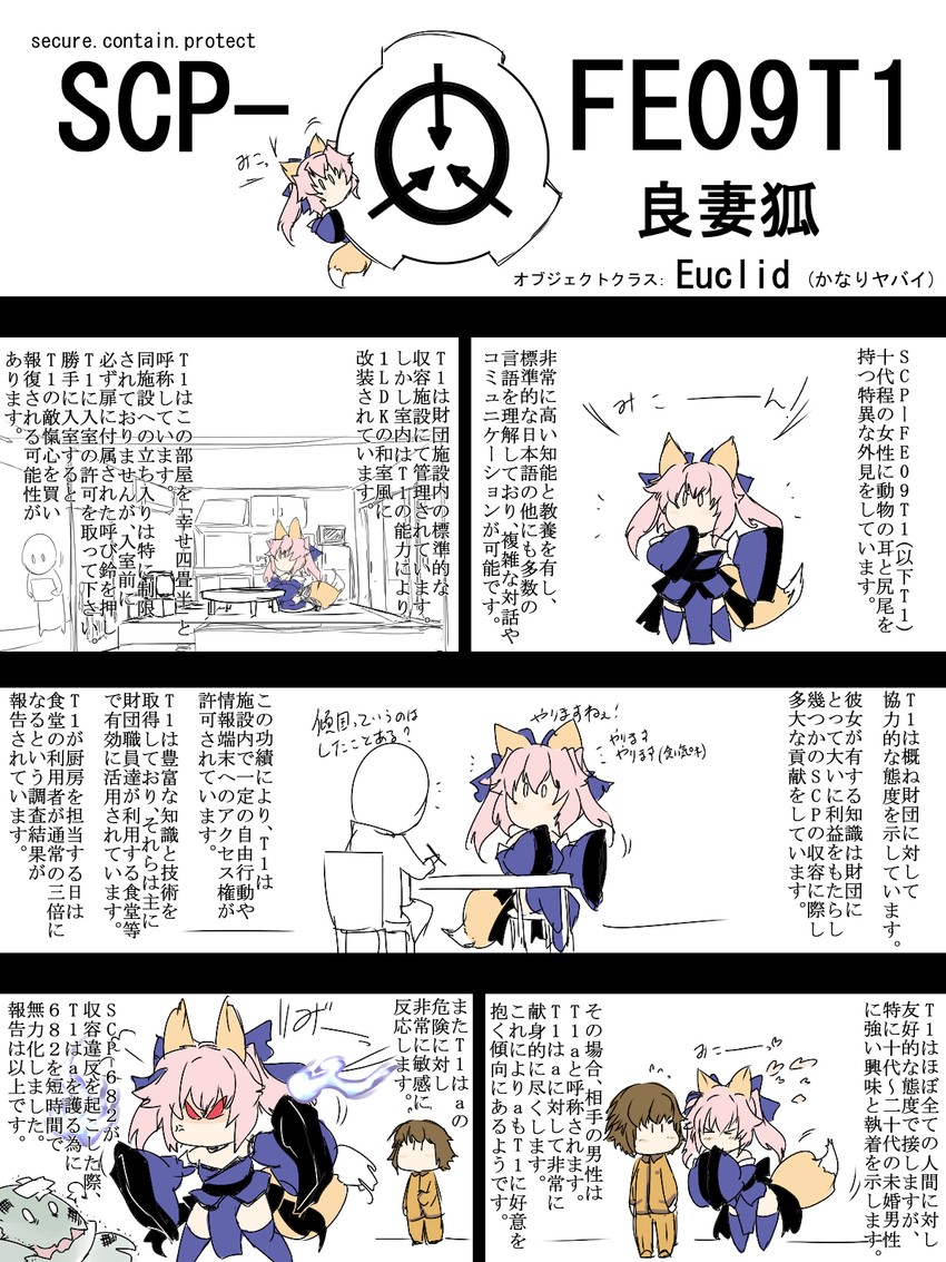 tamamo, tamamo no mae, and scp-682 (fate and 3 more) drawn by dandara_(karakure)