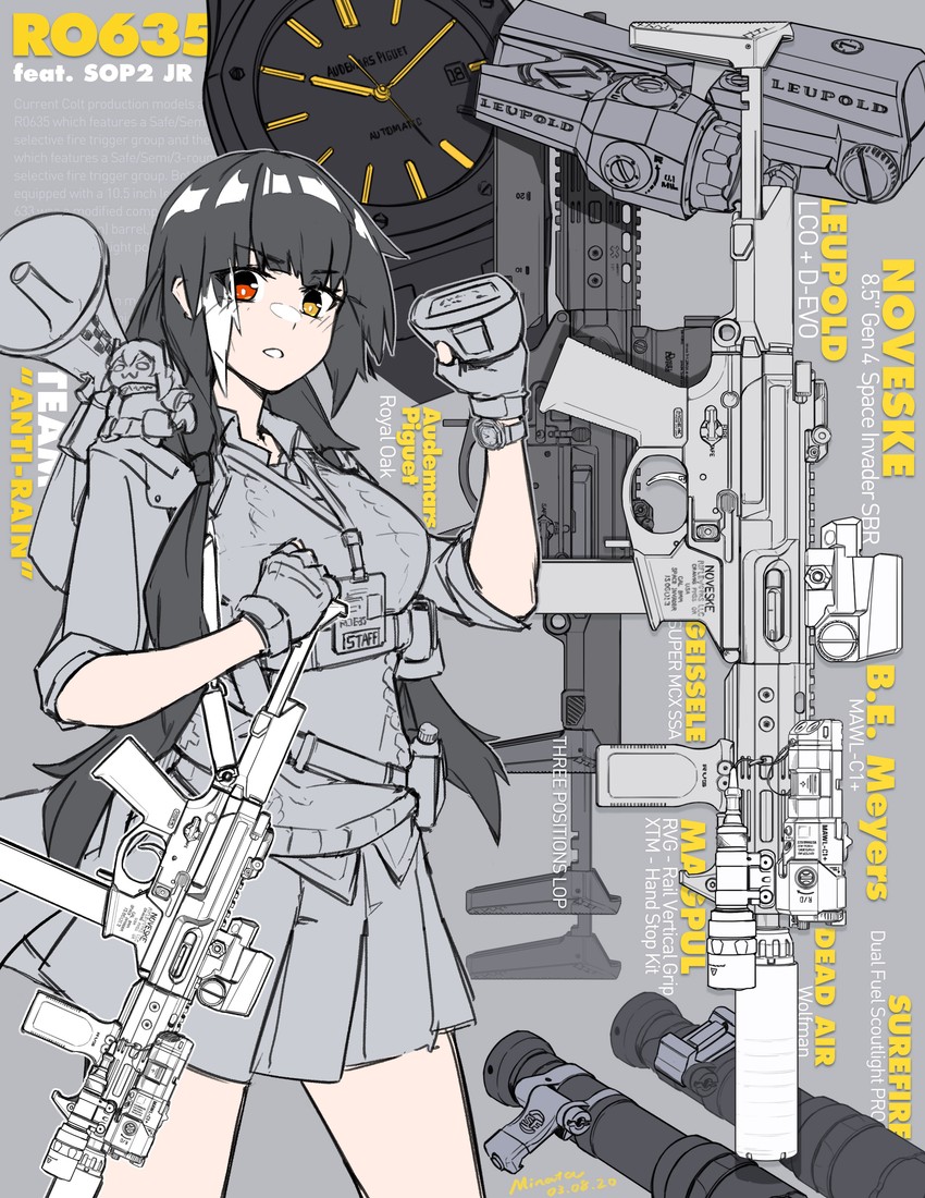 ro635 and m4 sopmod ii jr (girls' frontline) drawn by minata_(axl19941120)