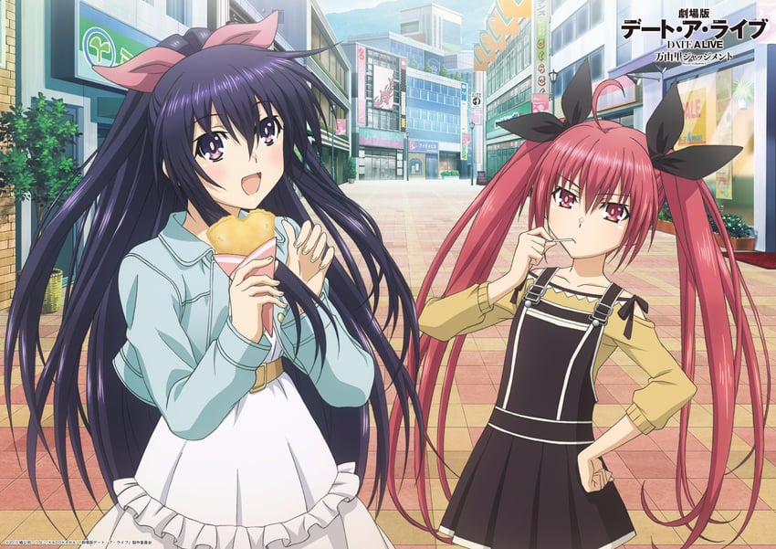 yatogami tohka and itsuka kotori (date a live and 1 more)