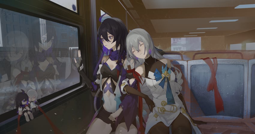 bronya rand and seele (honkai and 1 more) drawn by shu_kunkuokuozi