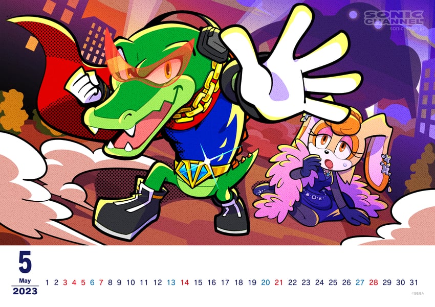 vanilla the rabbit and vector the crocodile (sonic and 1 more) drawn by hayane_tomoko