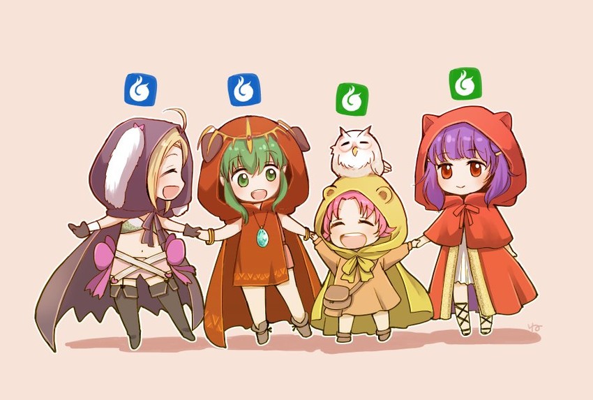 tiki, nowi, myrrh, fae, and feh (fire emblem and 5 more) drawn by hira_(otemoto84)