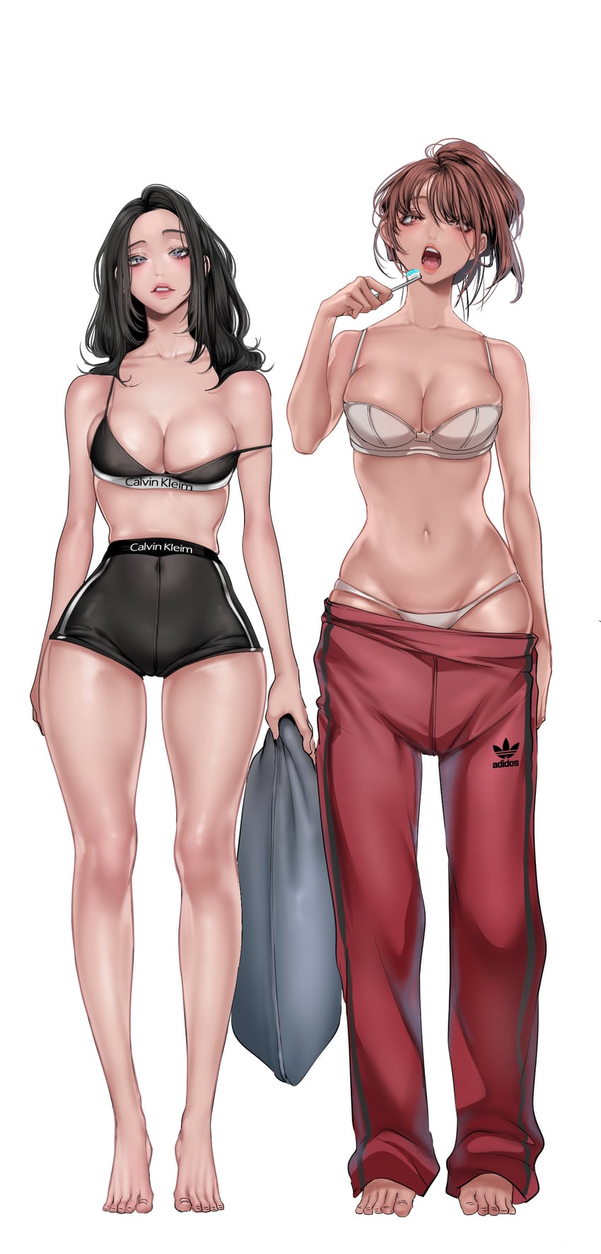 yoo sook-young and cha juhee (brave new world) drawn by yoongonji