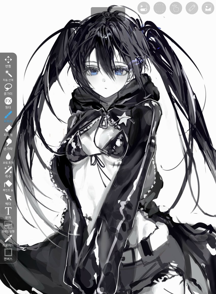 black rock shooter (black rock shooter) drawn by 8x9_1t