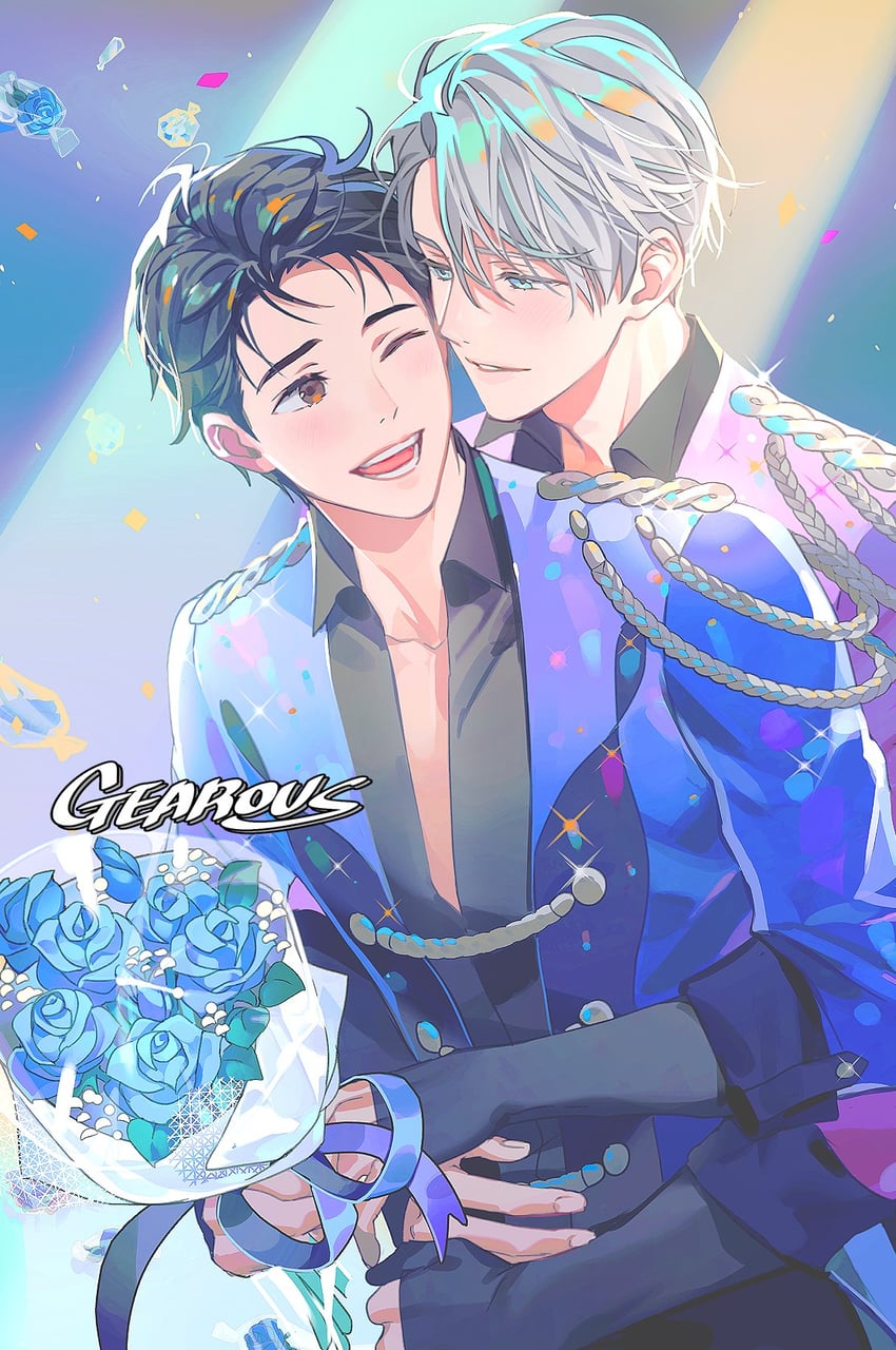 katsuki yuuri and viktor nikiforov (yuri!!! on ice) drawn by gearous