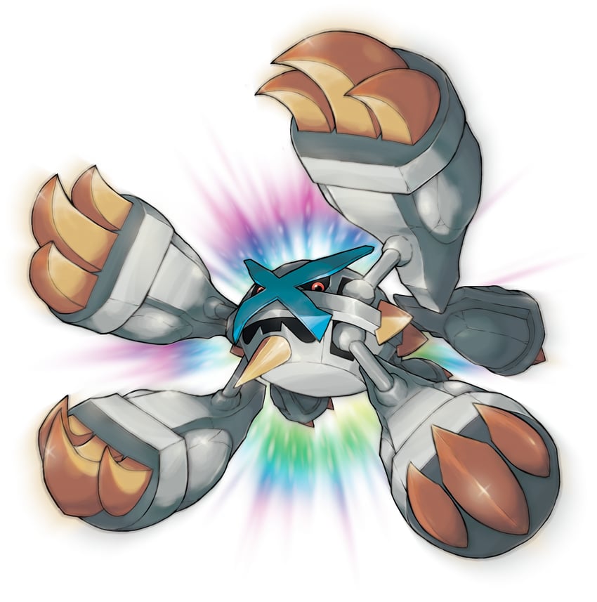 metagross and mega metagross (pokemon and 1 more) drawn by sugimori_ken