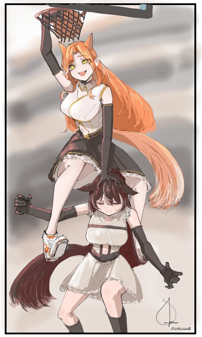 jovial merryment and door knob (horse race tests) drawn by shinep_ag