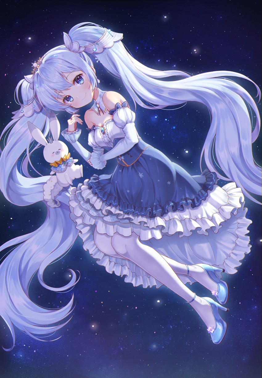 hatsune miku, yuki miku, and rabbit yukine (vocaloid) drawn by foreign_blue