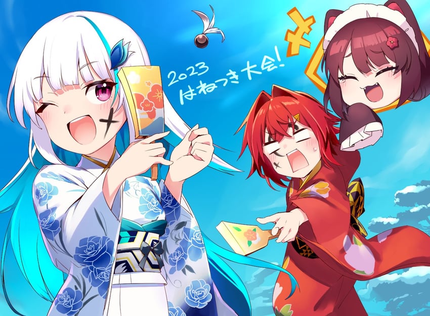 lize helesta, ange katrina, and inui toko (nijisanji) drawn by sukuna136