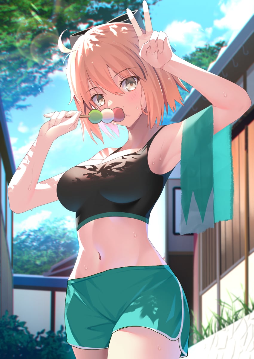 okita souji (fate and 1 more) drawn by mishiro_(ixtlolton)