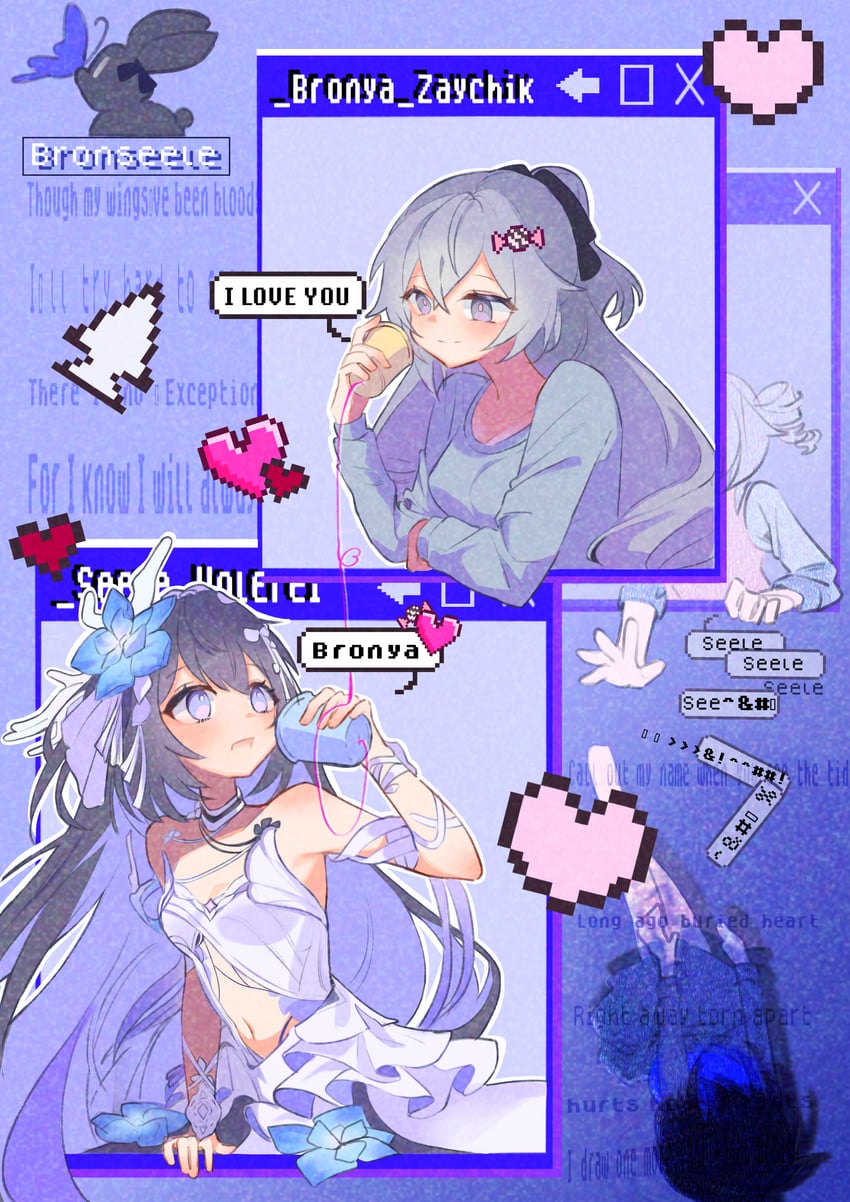 bronya zaychik and seele vollerei (honkai and 1 more) drawn by pic_p_p