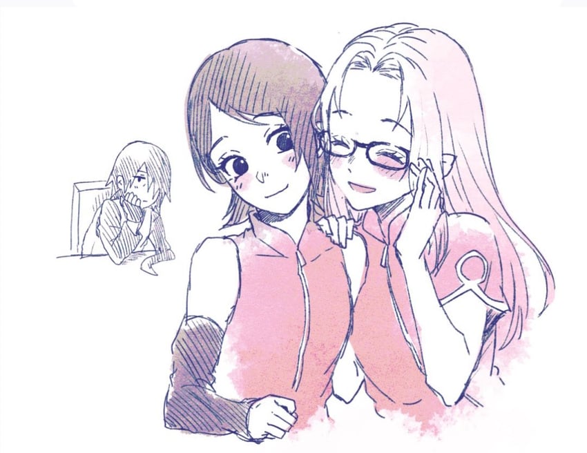haruno sakura, uchiha sasuke, and uchiha sarada (naruto and 1 more) drawn by suzu_(tg_390)