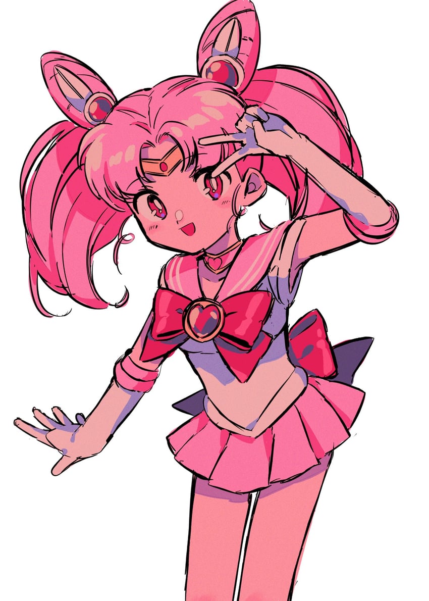 chibi usa and sailor chibi moon (bishoujo senshi sailor moon and 1 more) drawn by menma_(enaic31)
