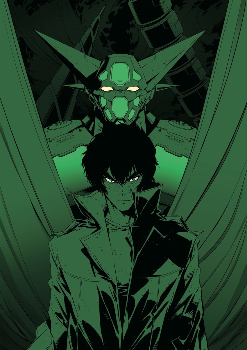 nagare ryoma and getter-1 (getter robo and 1 more) drawn by shimoguchi_tomohiro