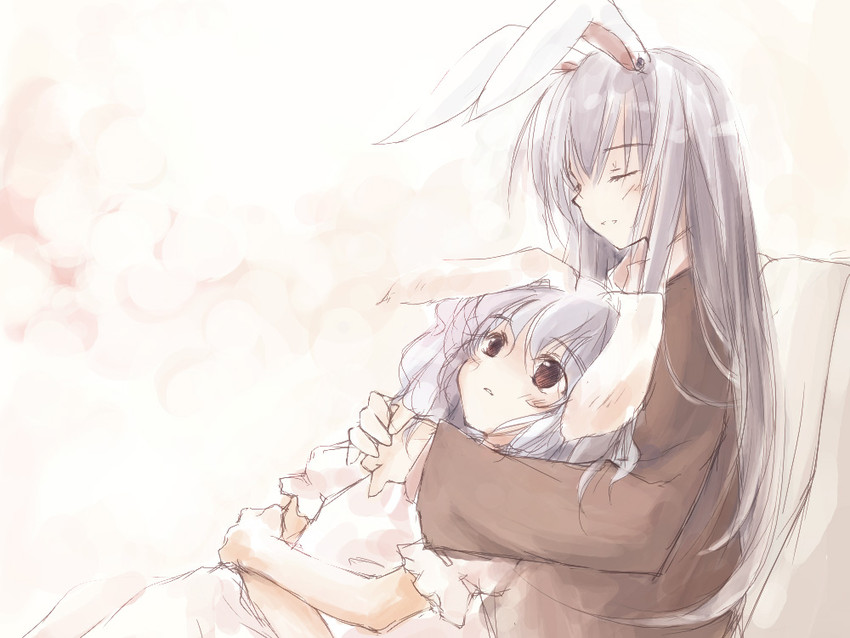 reisen udongein inaba and inaba tewi (touhou) drawn by yukitarou_(awamori)