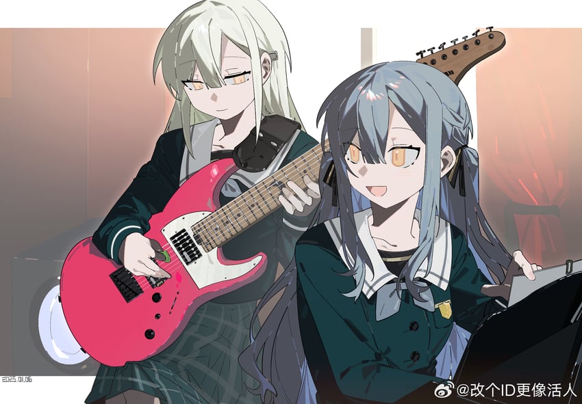 togawa sakiko and wakaba mutsumi (bang dream! and 1 more) drawn by 1088888888