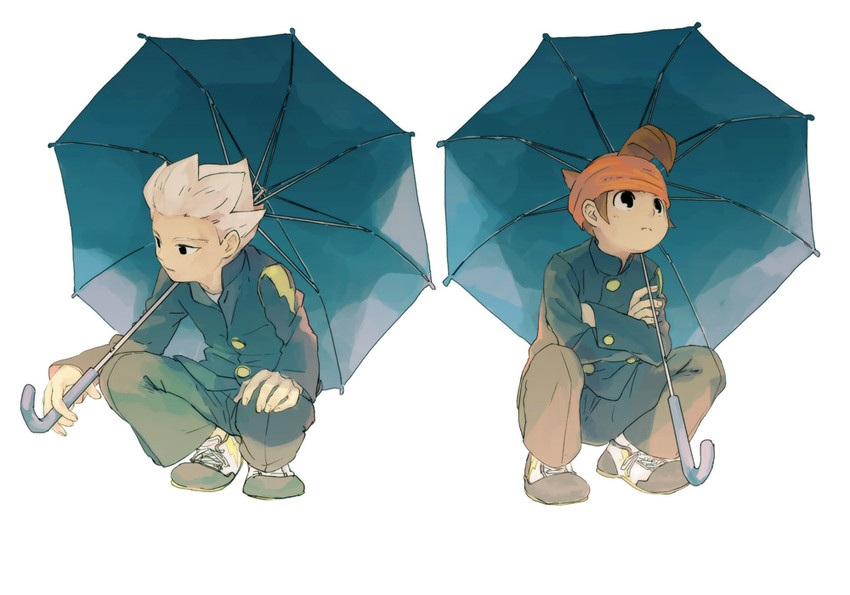 endou mamoru and gouenji shuuya (inazuma eleven) drawn by moc-o